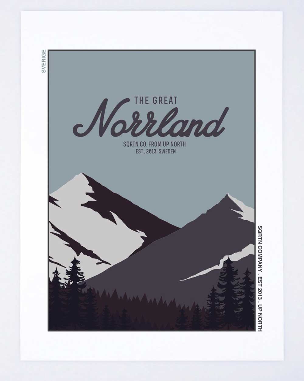 Stamped Norrland 50x70 Poster
