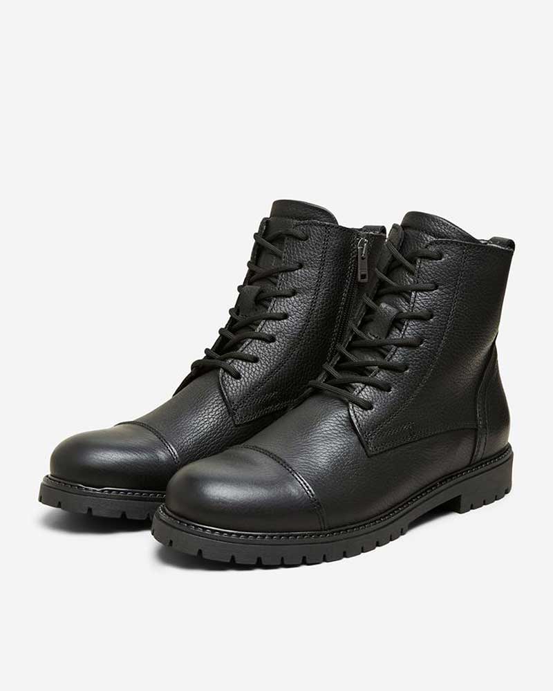 Thomas Toe Cap Kängor - Svart