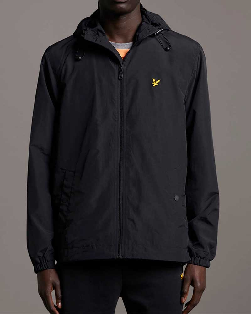 Zip Through Hooded Jacka - Svart
