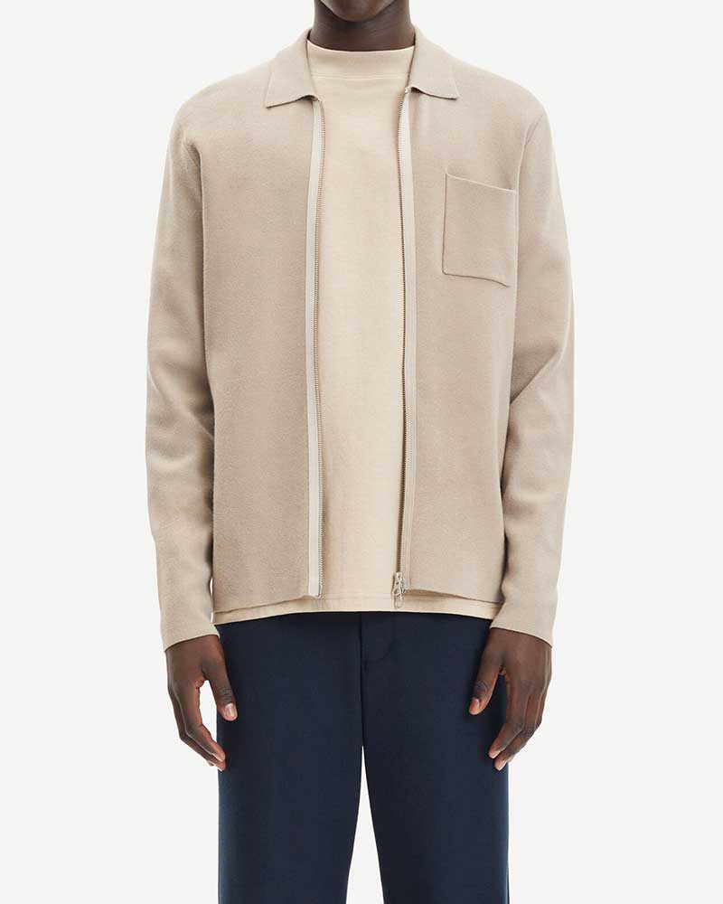 Guna X Zip Tröja - Pure Cashmere Beige