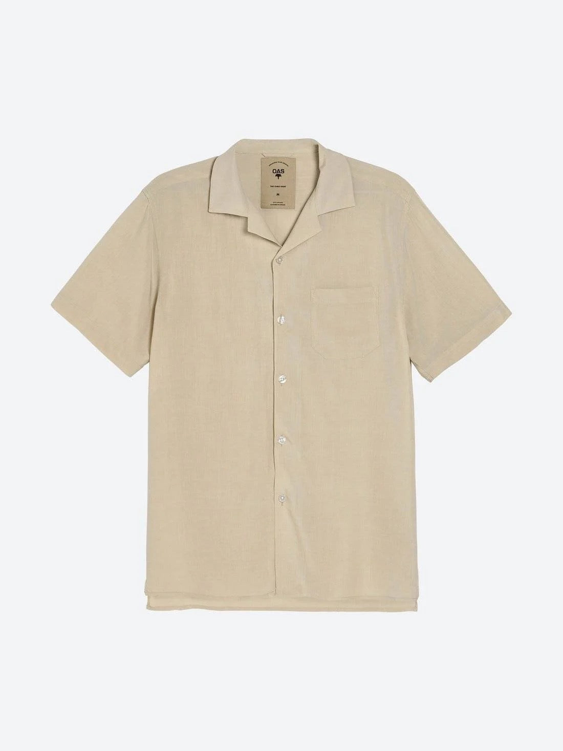 Plain Viscose Skjorta - Sand