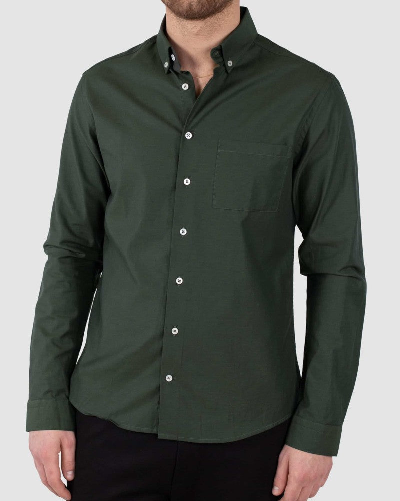 Revin Oxford Skjorta - Dark Green