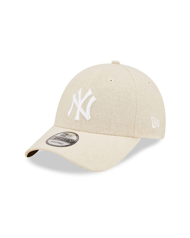 9 Forty Linen Yankees Keps - Beige/Vit