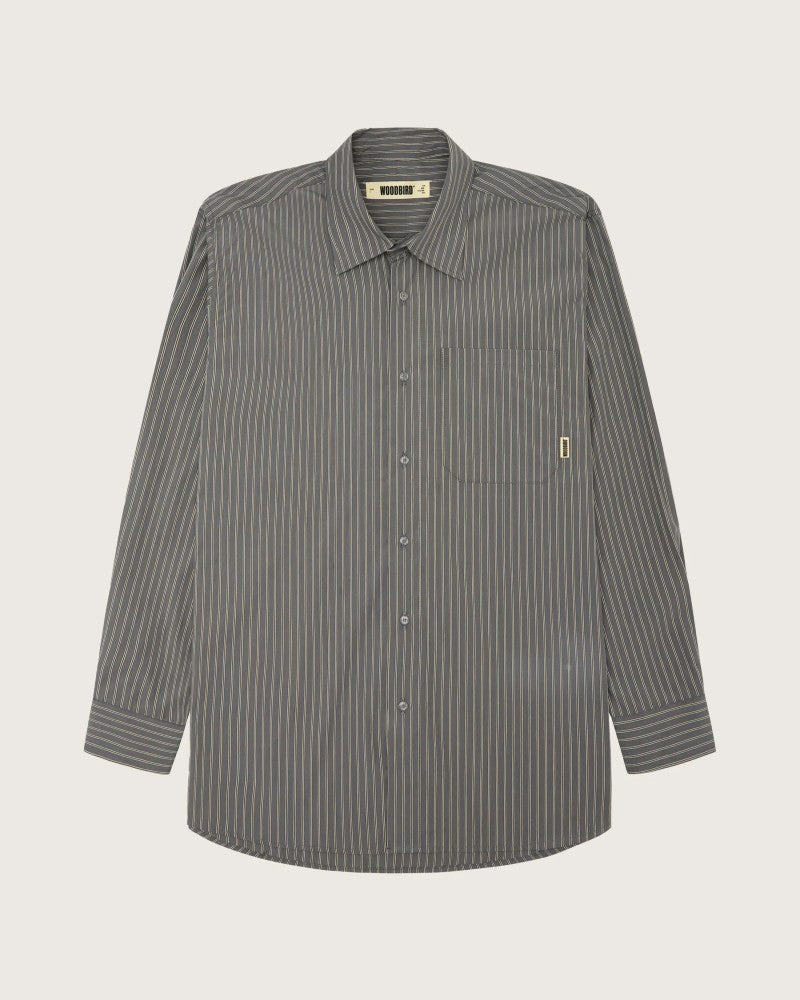 Yuzo Stripe Skjorta - Antra Grey