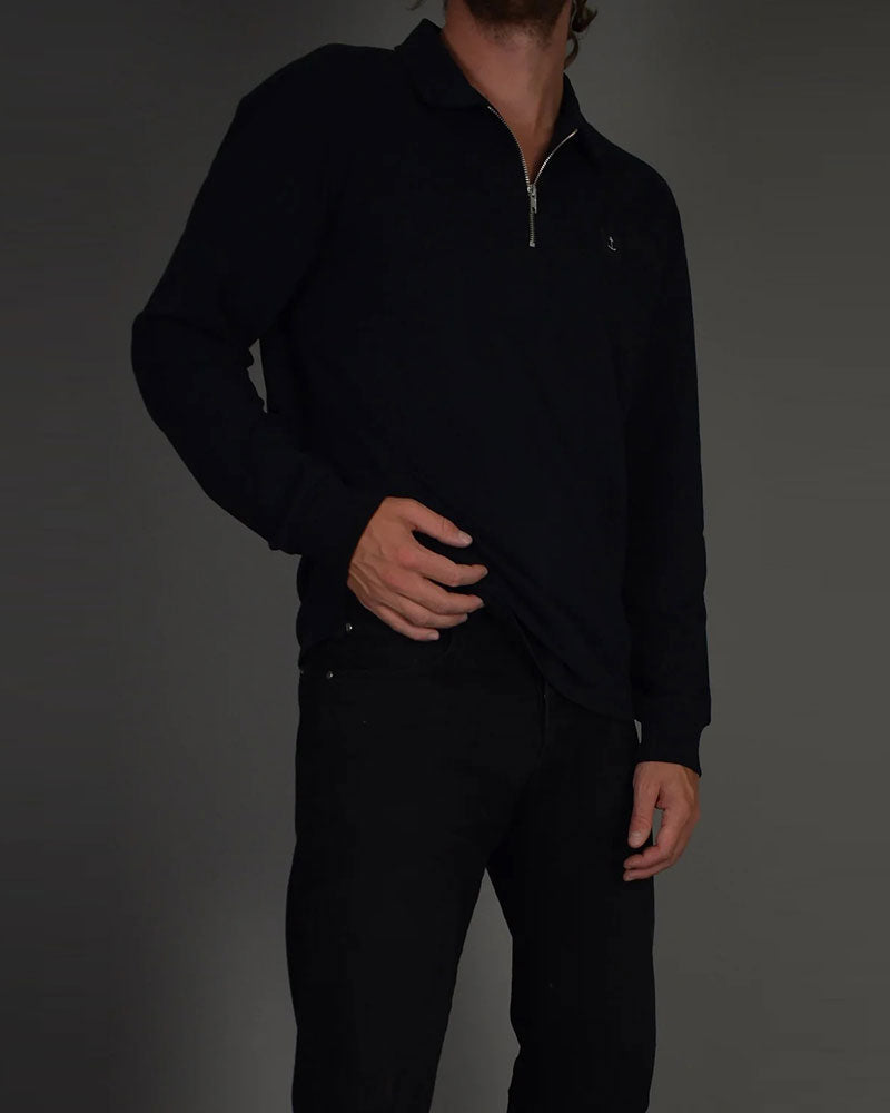 Patch Polo Sweatshirt