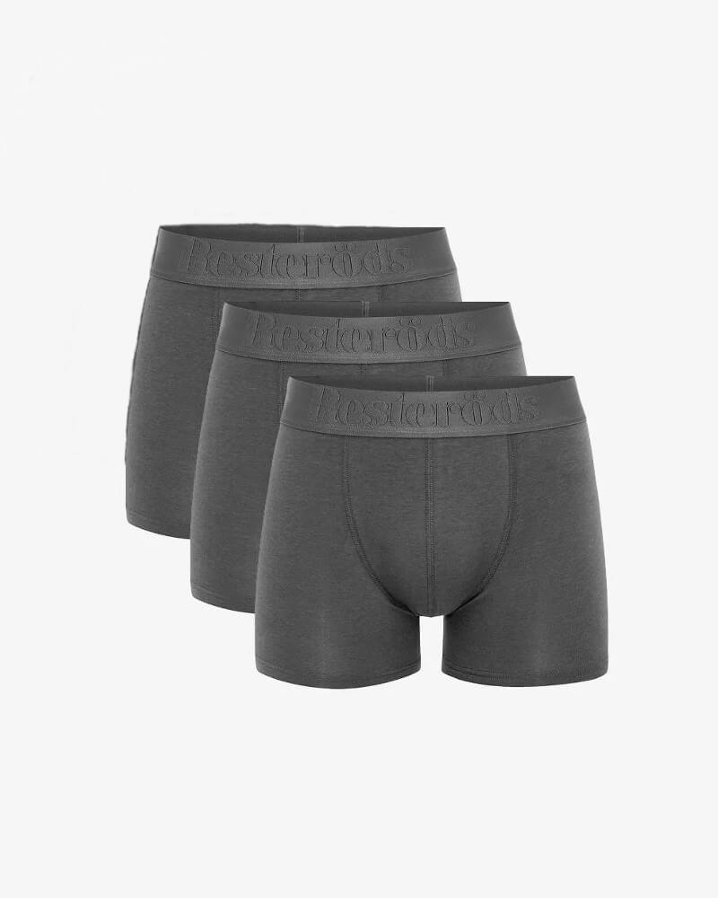 Boxer Bamboo 3 Pack Kalsonger - Mörkgrå