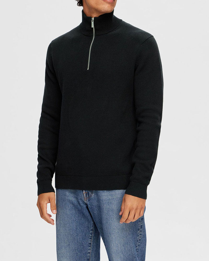 Dane Structure Half Zip Tröja - Svart