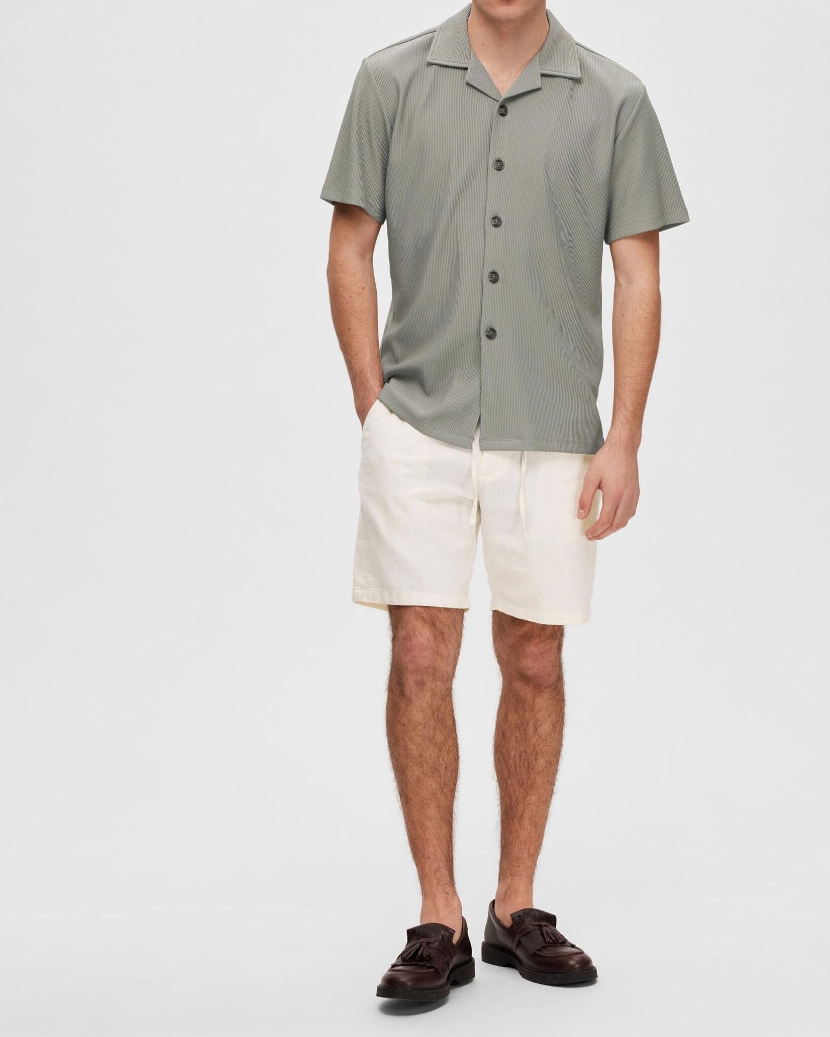 Loose Plisse Resort Skjorta