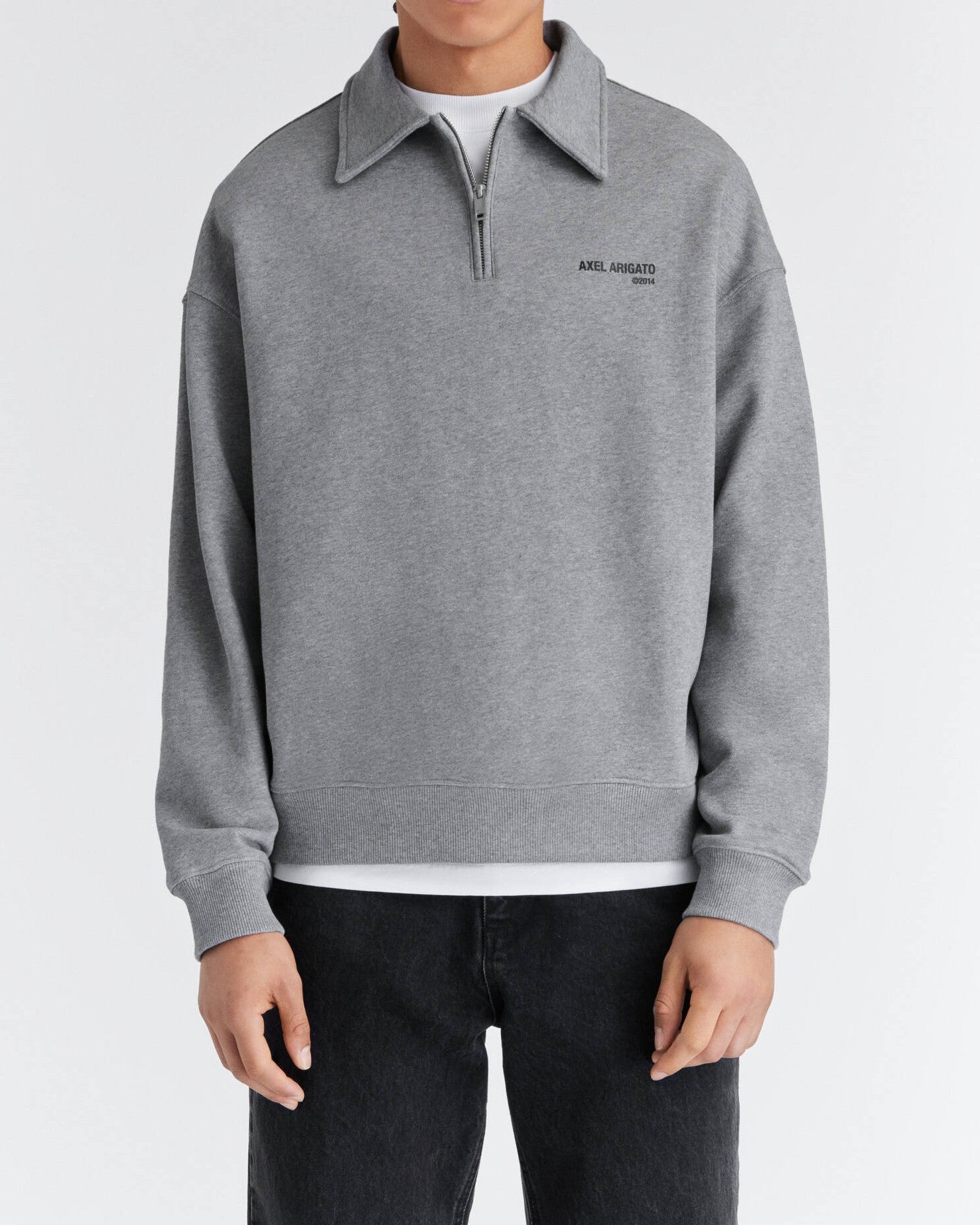 Remi Half Zip Tröja - Grey Melange