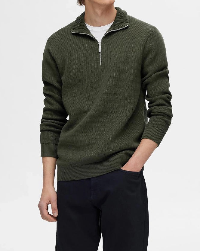 Dane Structure Half Zip Tröja - Forest Night