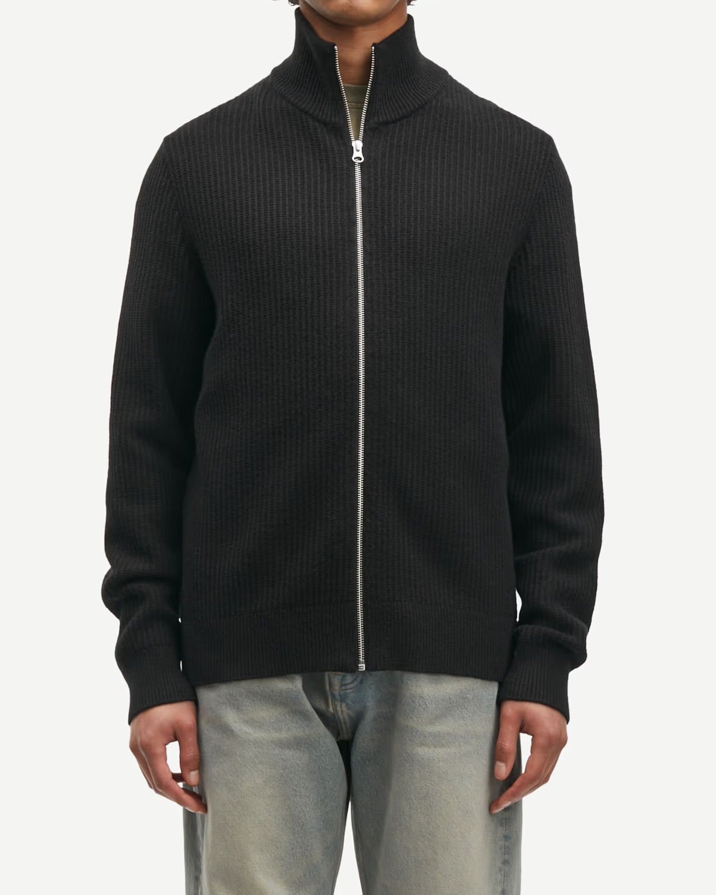 Sadem Zip Cardigan Tröja - Svart