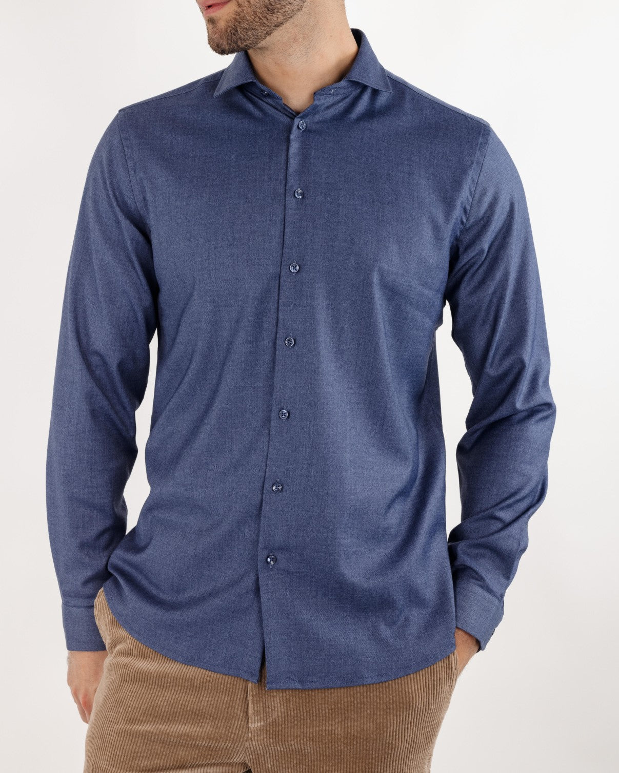 Brimi Skjorta - Dark Blue Melange