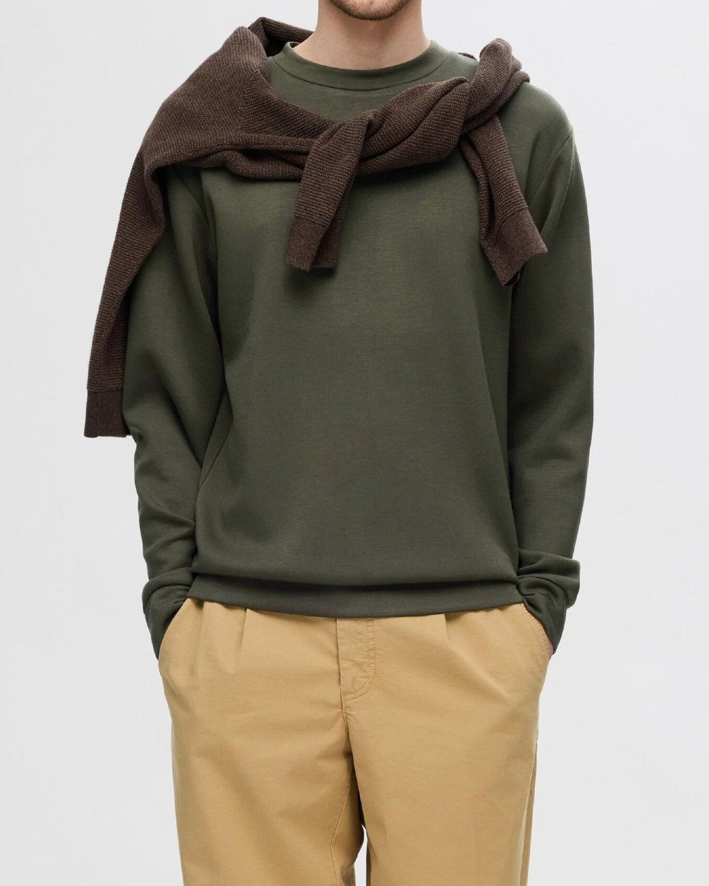 Emanuel Soft Crew Neck Tröja - Forest Night