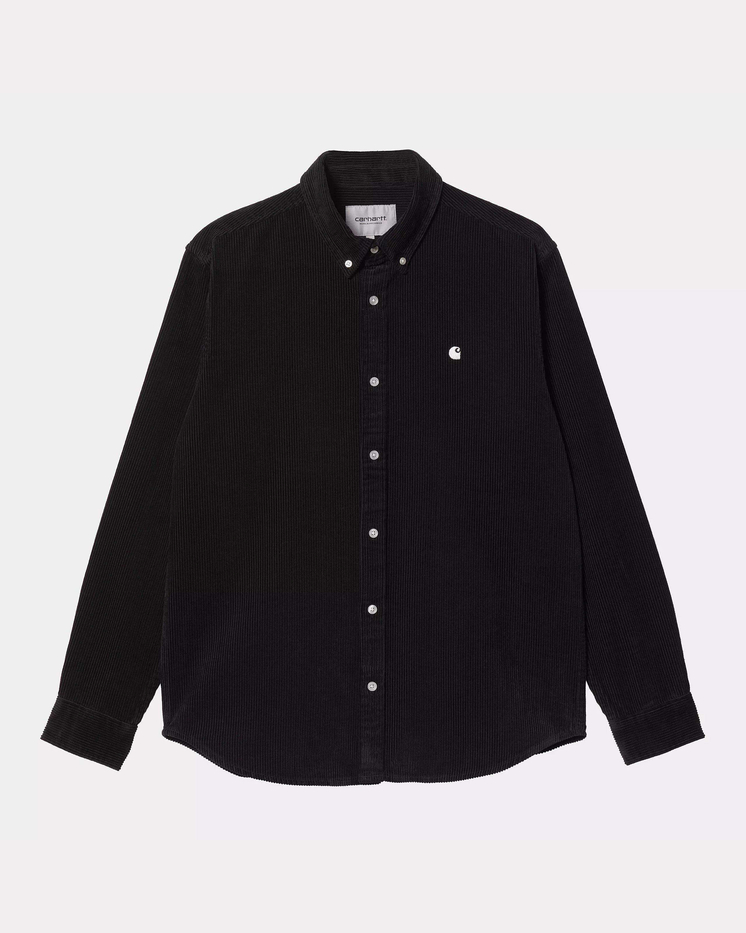 Madison Fine Cord Skjorta - Svart