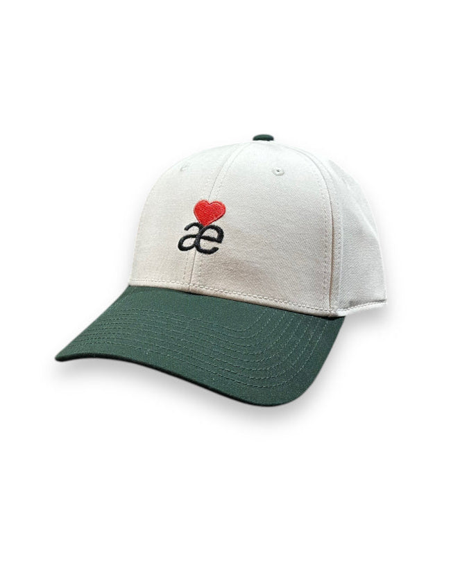 Aavec Heart Logo Dad Cap Keps - Vit/Grön