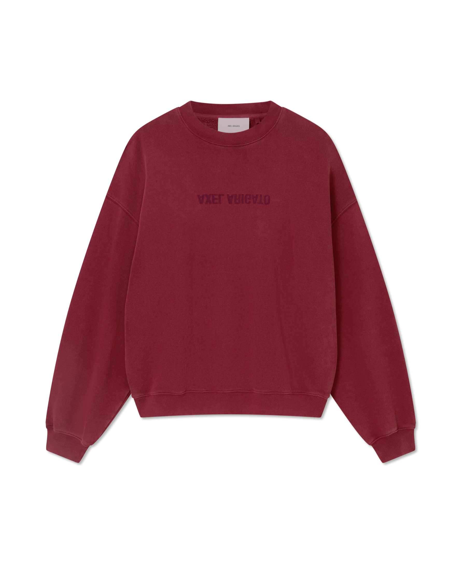 Distort Washed Sweatshirt - Burgundy