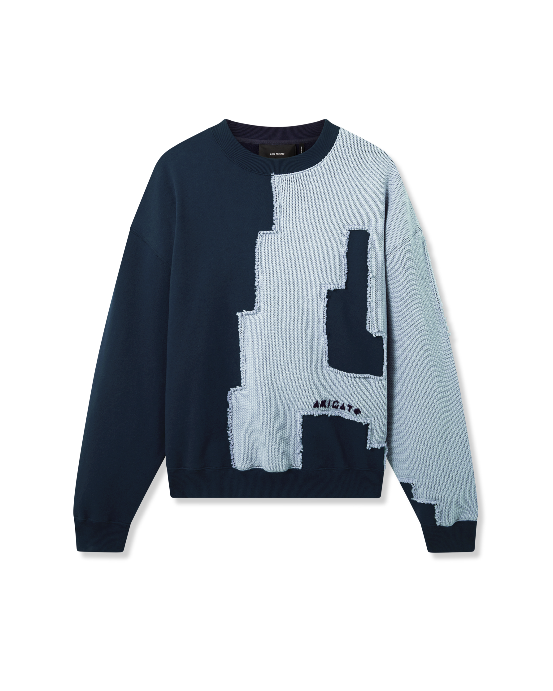 Pixel A Sweatshirt - Navy/Light Blue