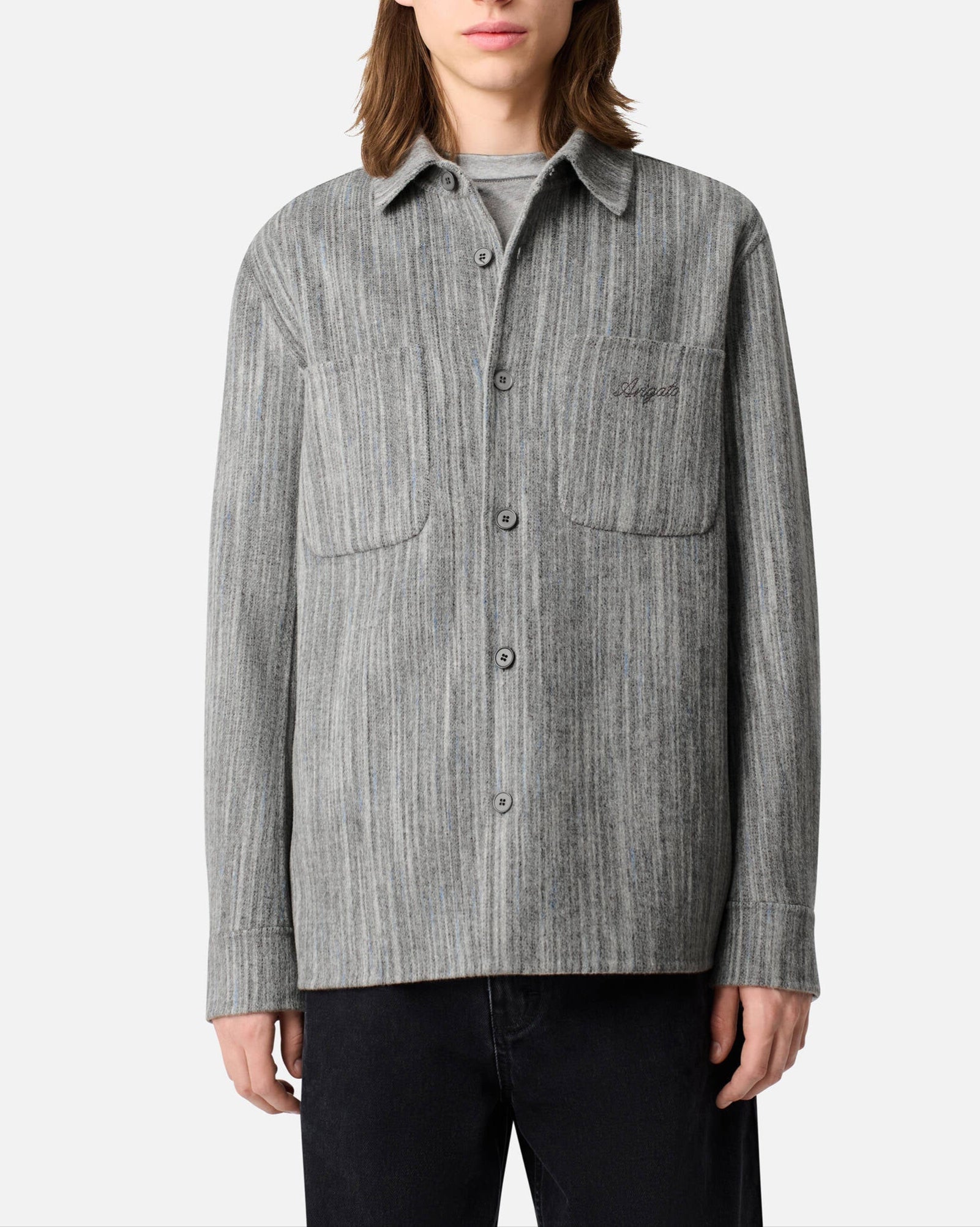 Aidan Skjorta - Striped Grey