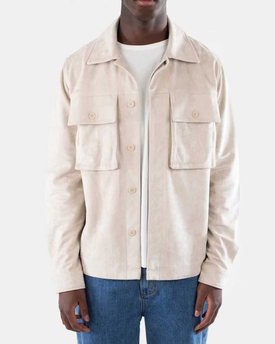 Nash Vegan Suede Överskjorta - Beige