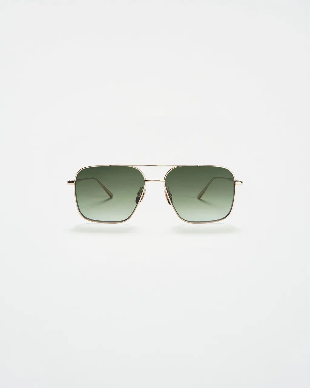 Aviator Solglasögon - Soft Gold/Green