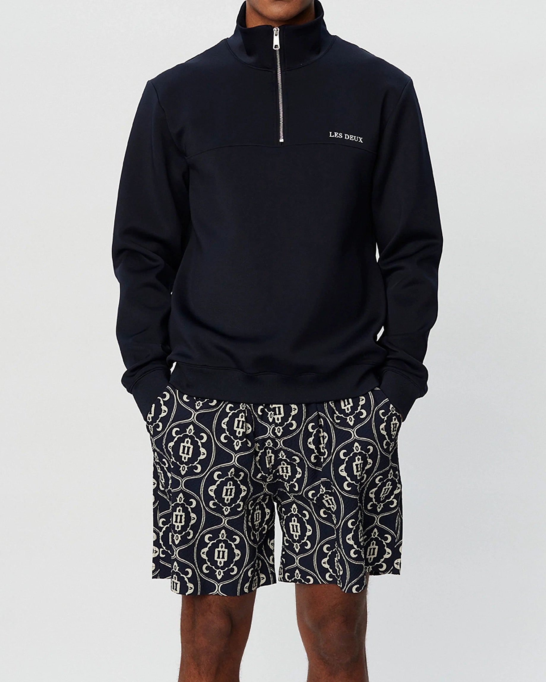 Ballier Half Zip Sweatshirt - Dark Navy