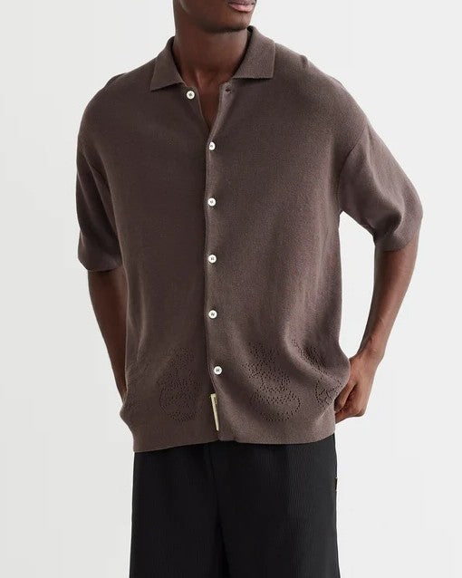 Banks Vase Knit Skjorta - Brun