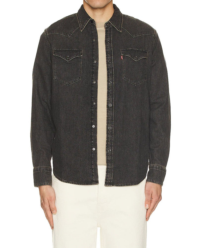 Barstow Western Jeansskjorta - Washed Black