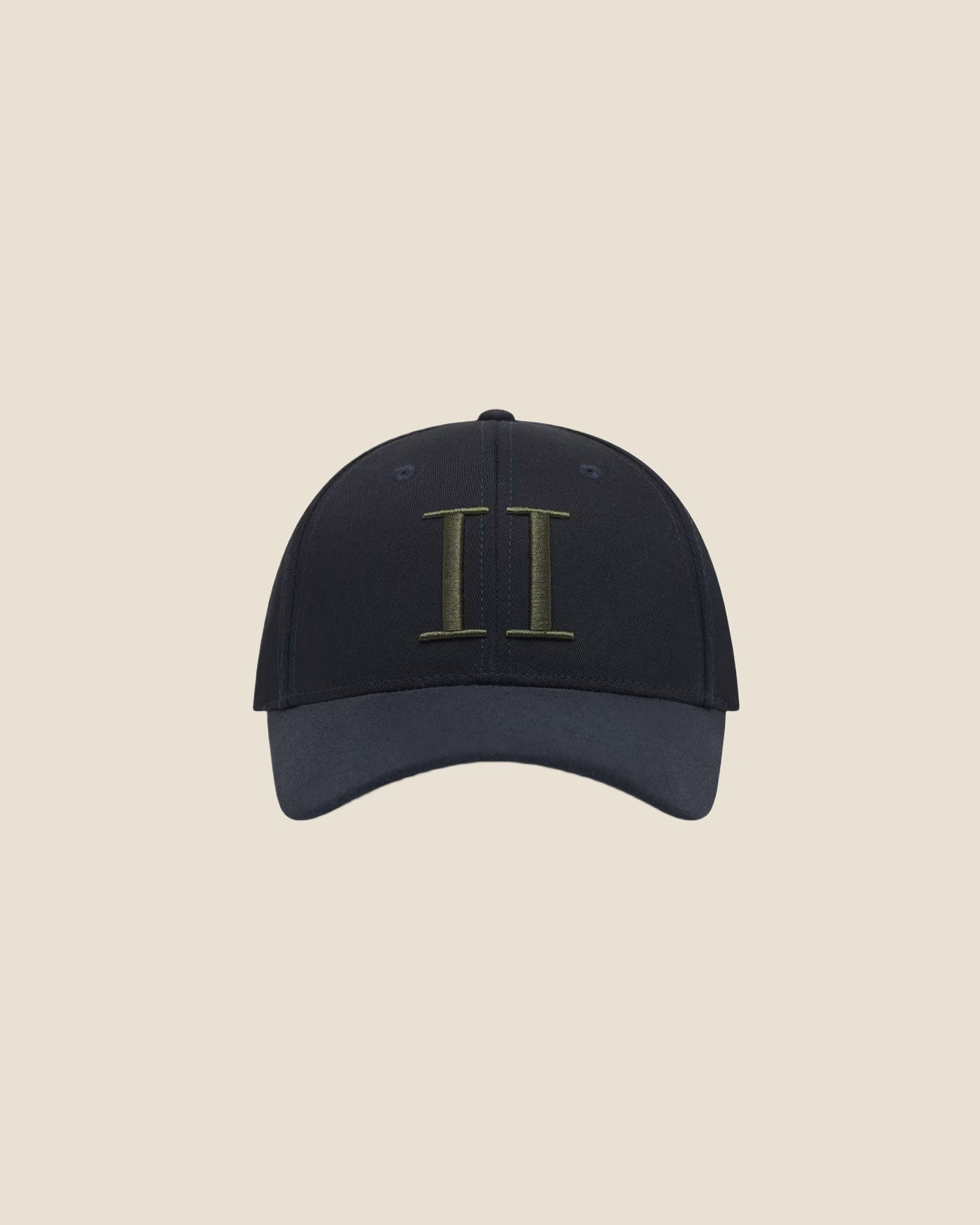 Baseball Cap Suede II Keps - Dark Navy/Chive Green