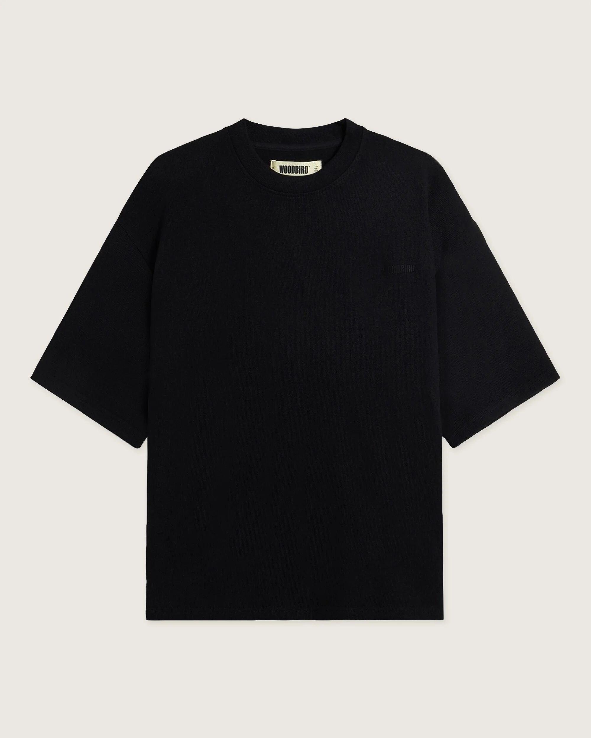 Beam Knitted T-Shirt - Svart
