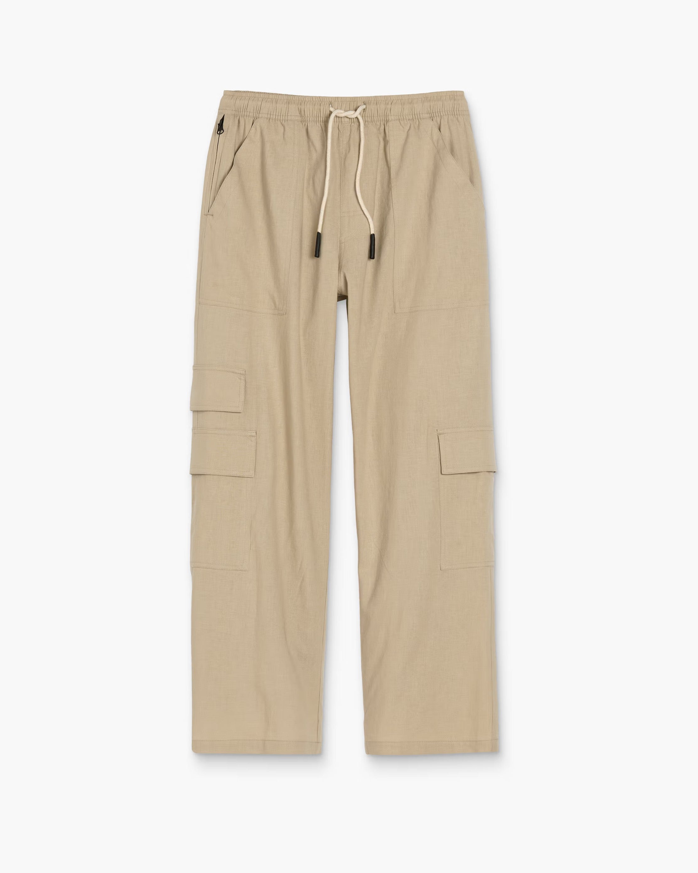 Cargo Linen Byxor - Beige