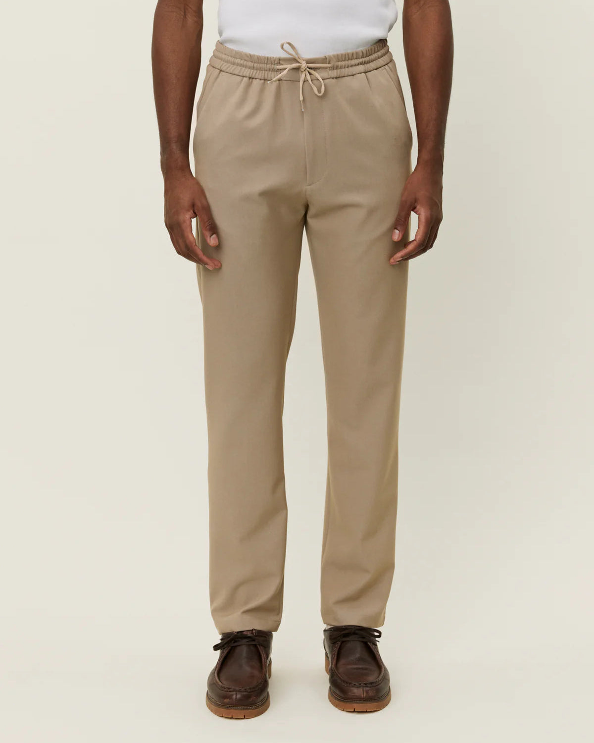 Como Light Tapered Kostymbyxor - Light Sand