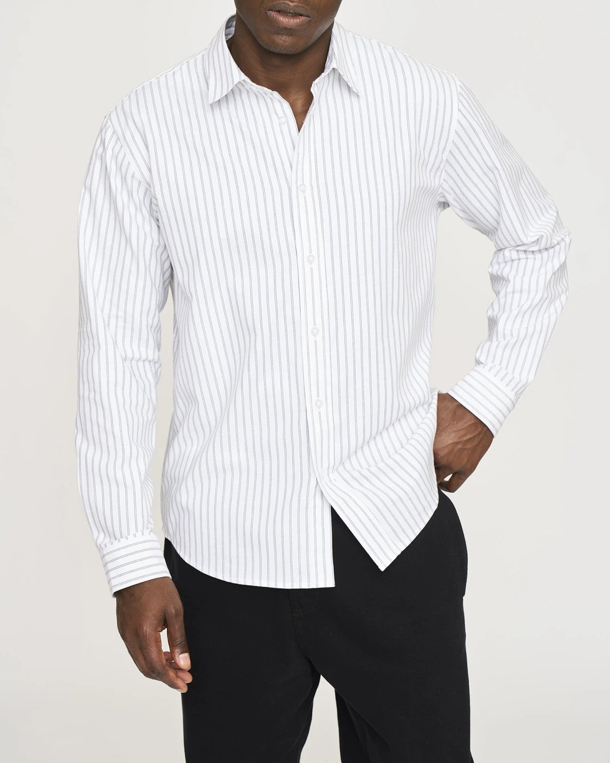 Davis Skjorta - White/Stripes
