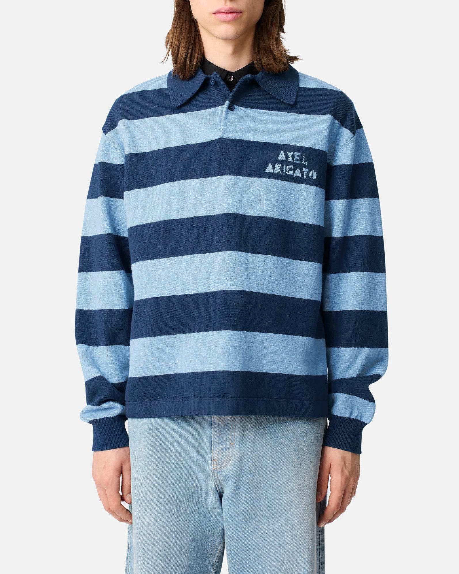 Frey Polo Tröja - Navy/Light Blue