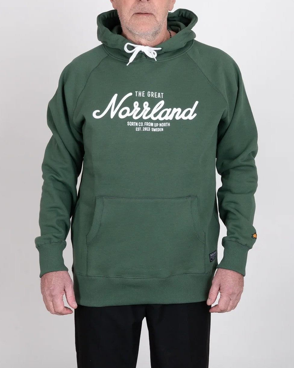 Great Norrland Hoodie - Forest Green/White