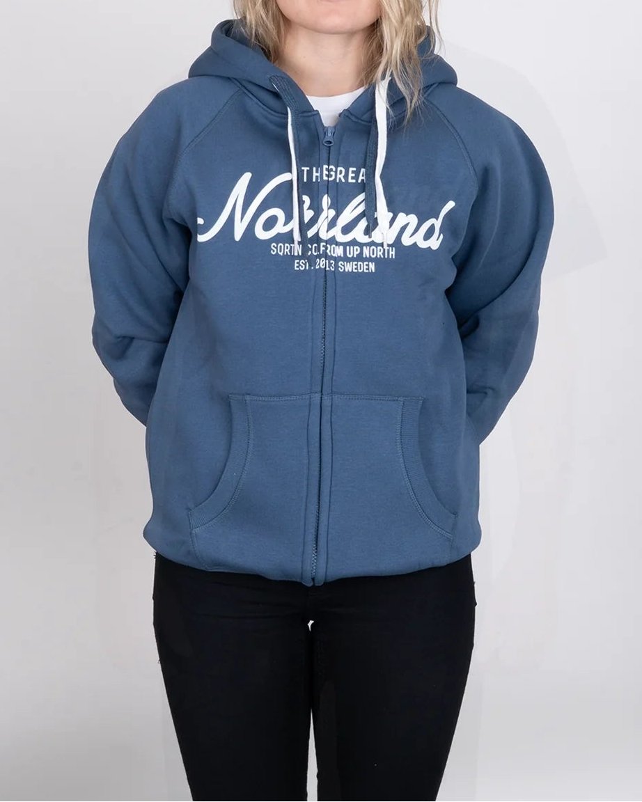 The Great Norrland Zip Hoodie Tröja - Indigo Blue