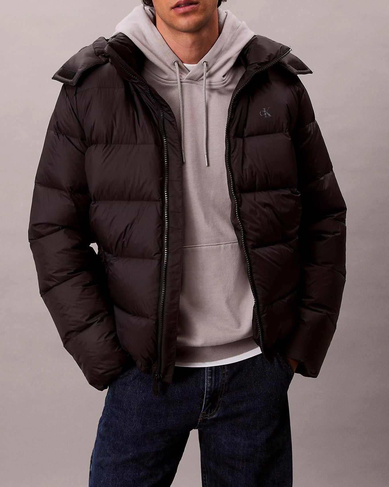 Hooded Down Puffer Jacka - Svart