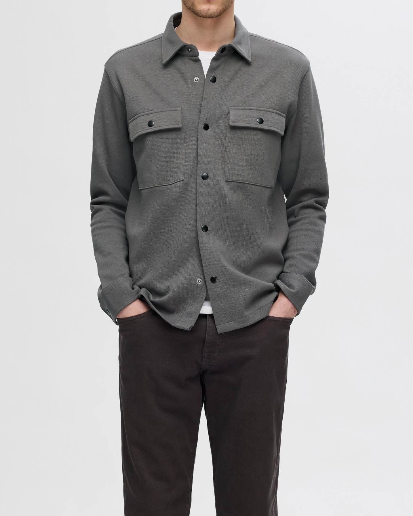 Jackie Sweat Överskjorta - Granite Grey
