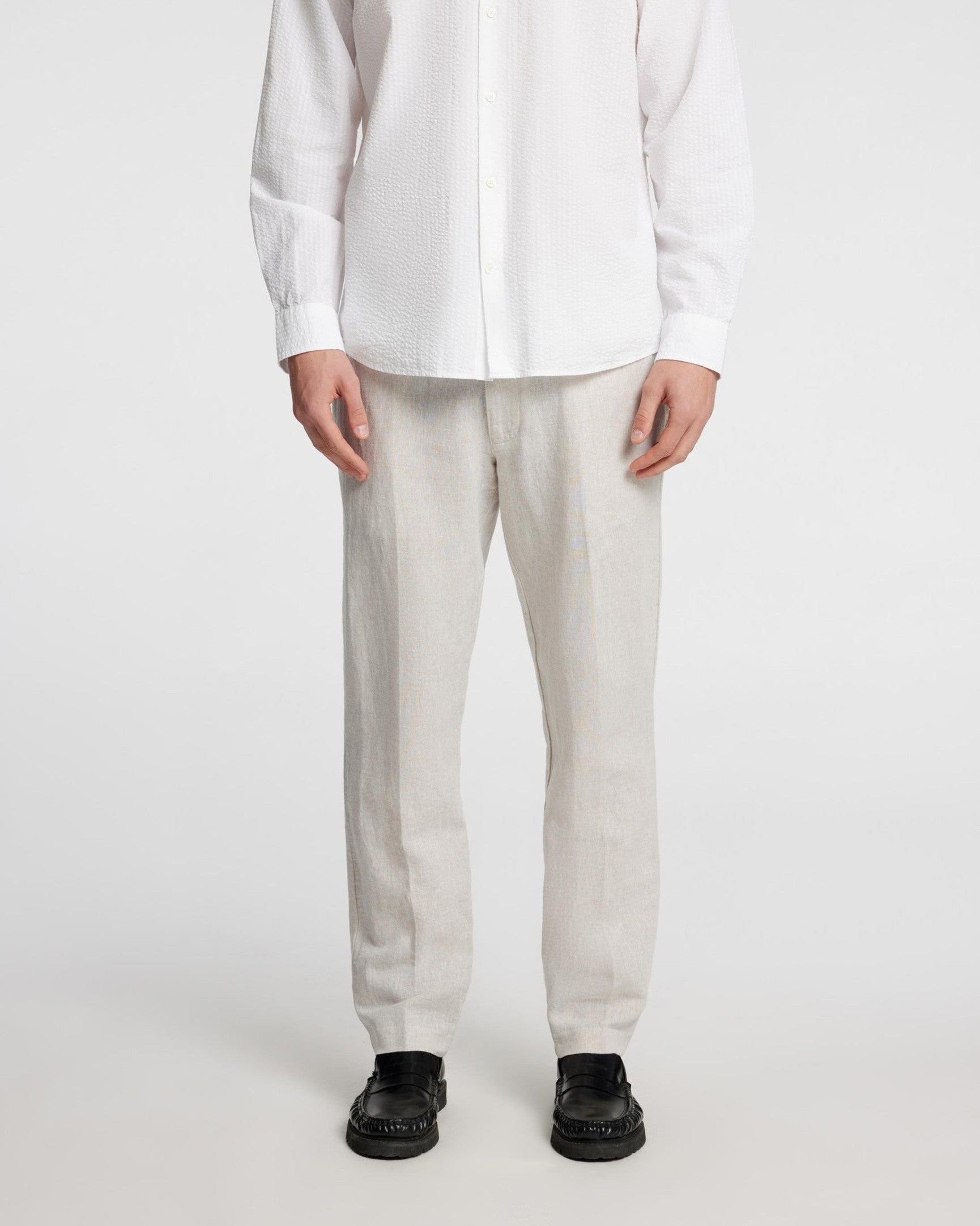 Leroy Linen Byxor - Pure Cashmere