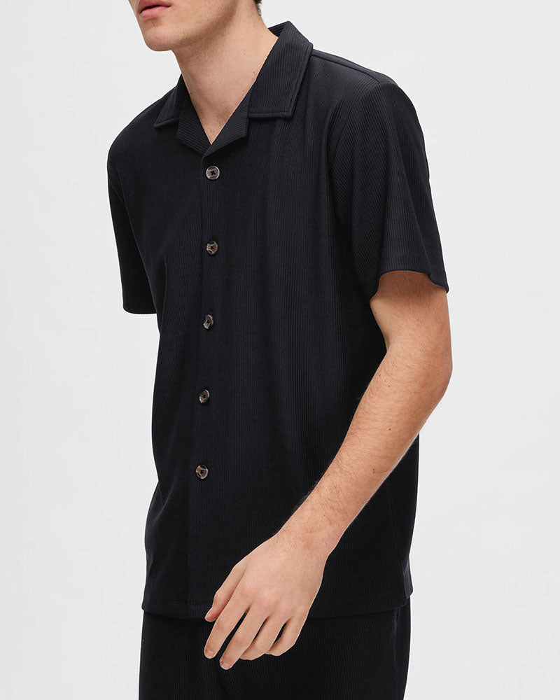 Loose Plisse Resort Skjorta