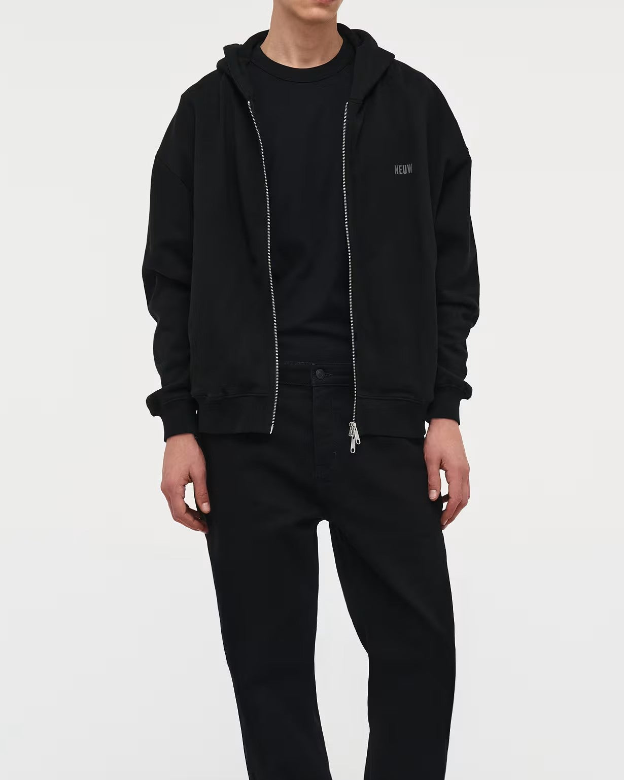 Neuw Wordmark Zip Hoodie - Svart