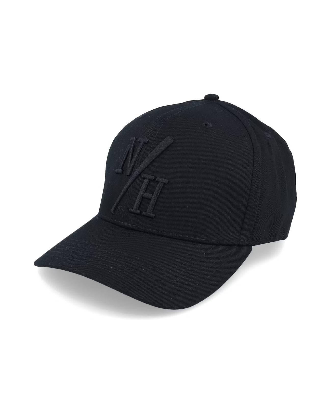 NH Batter Curved Brim Snapback Keps - All Black