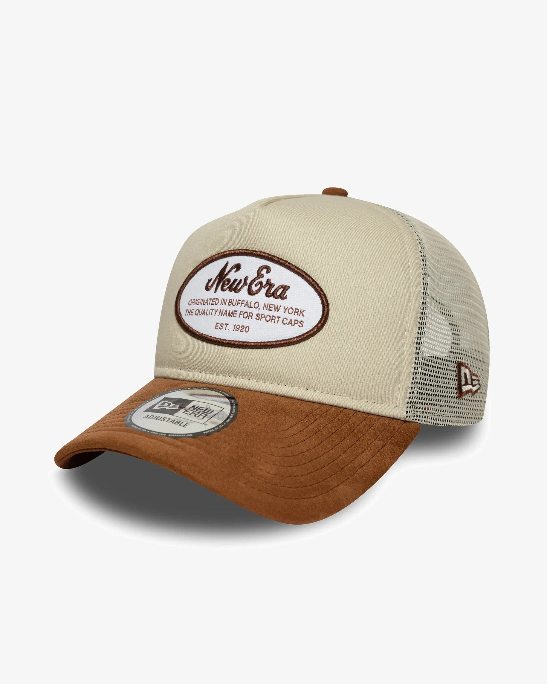 Oval Patch Suede New Era Keps - Beige