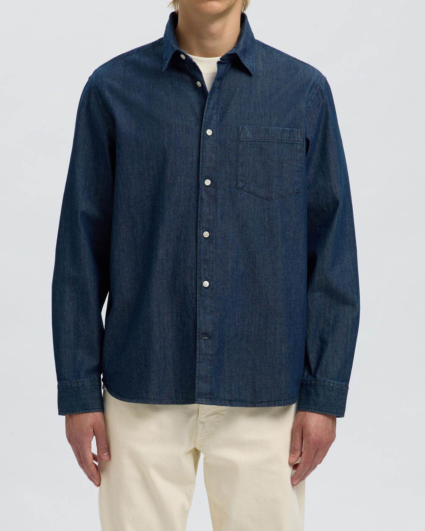 Carlo Reg Skjorta - Dark Blue Denim