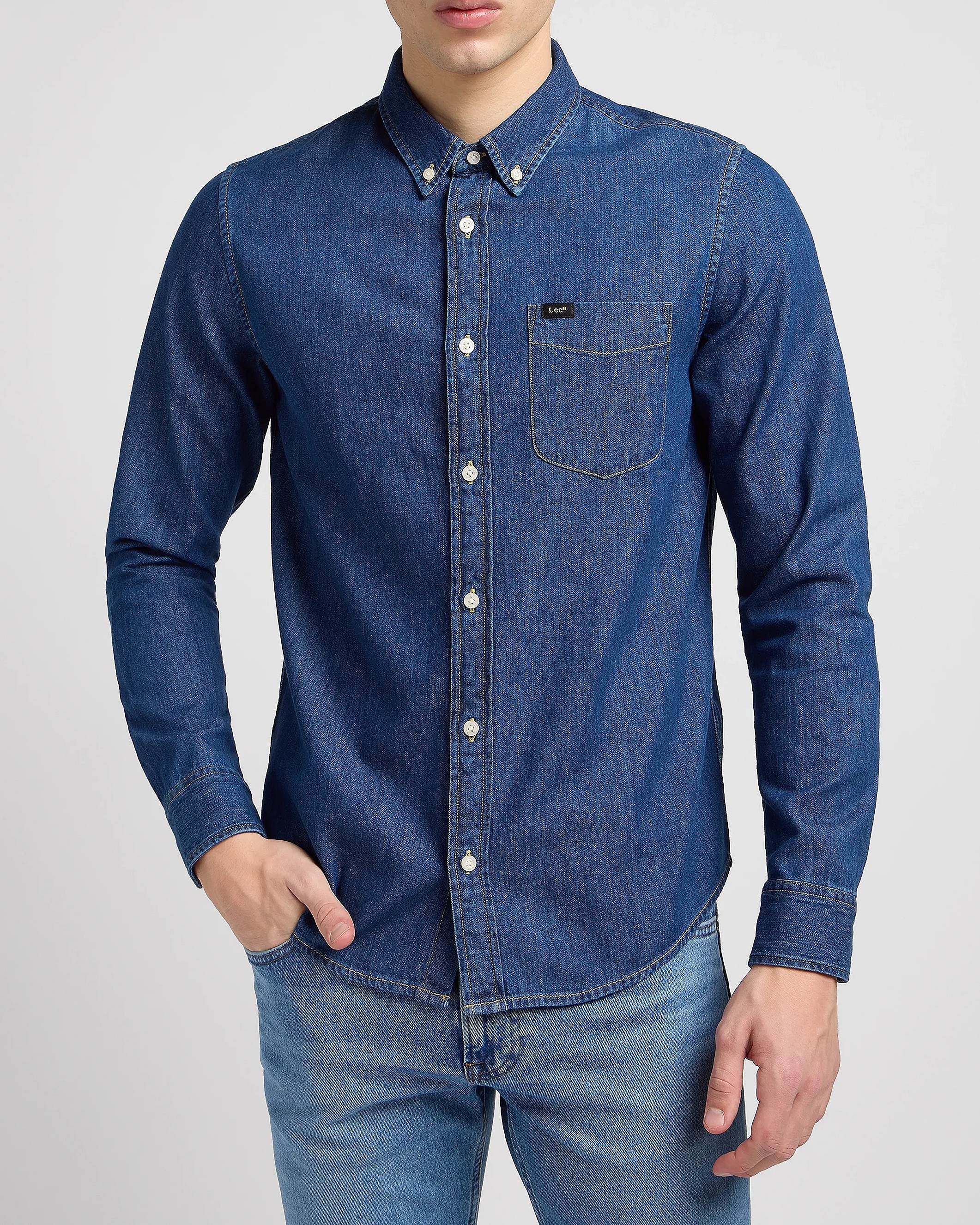 Reg Western Skjorta - Mid Stone