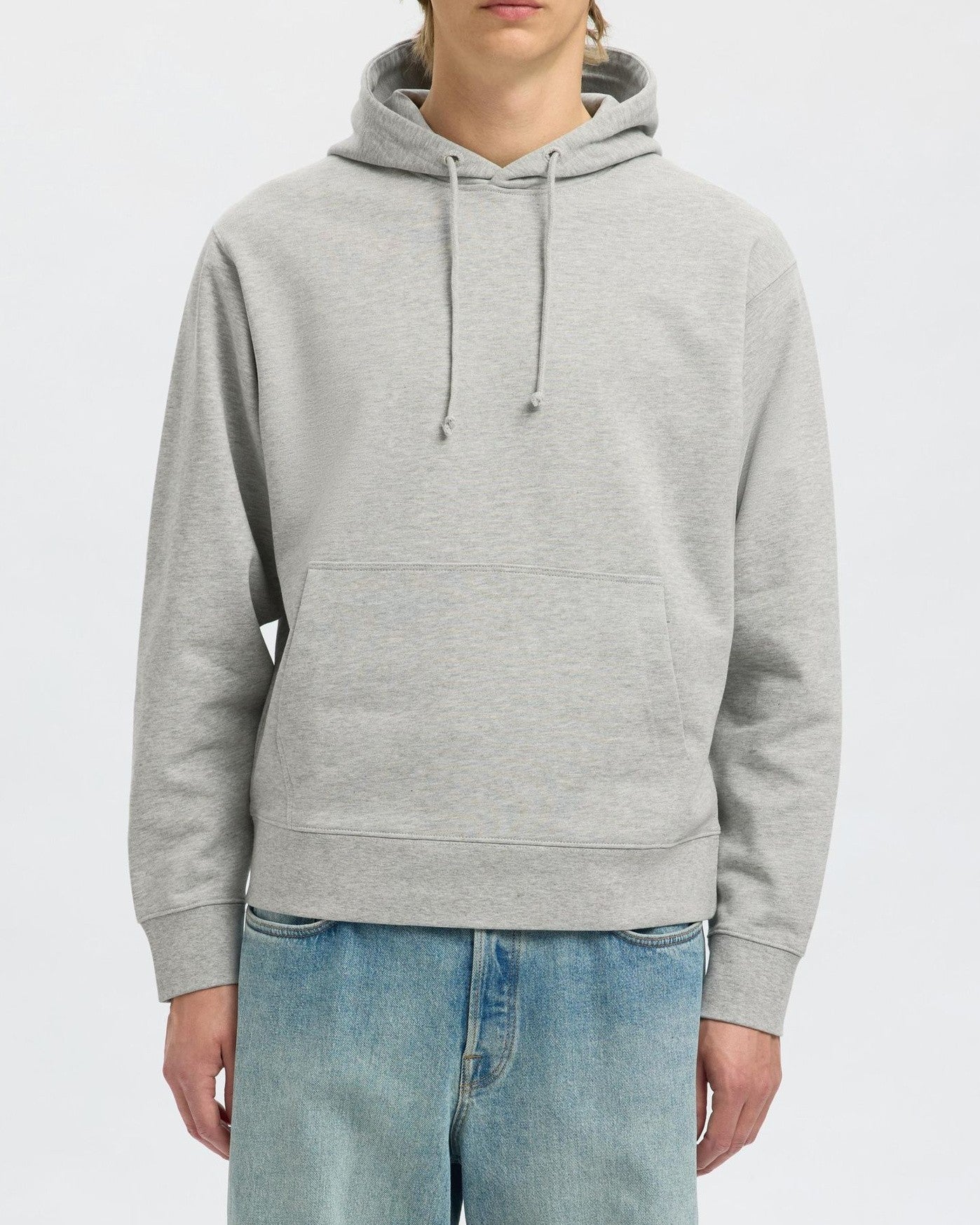 Relax Luke Hoodie - Light Grey Melange