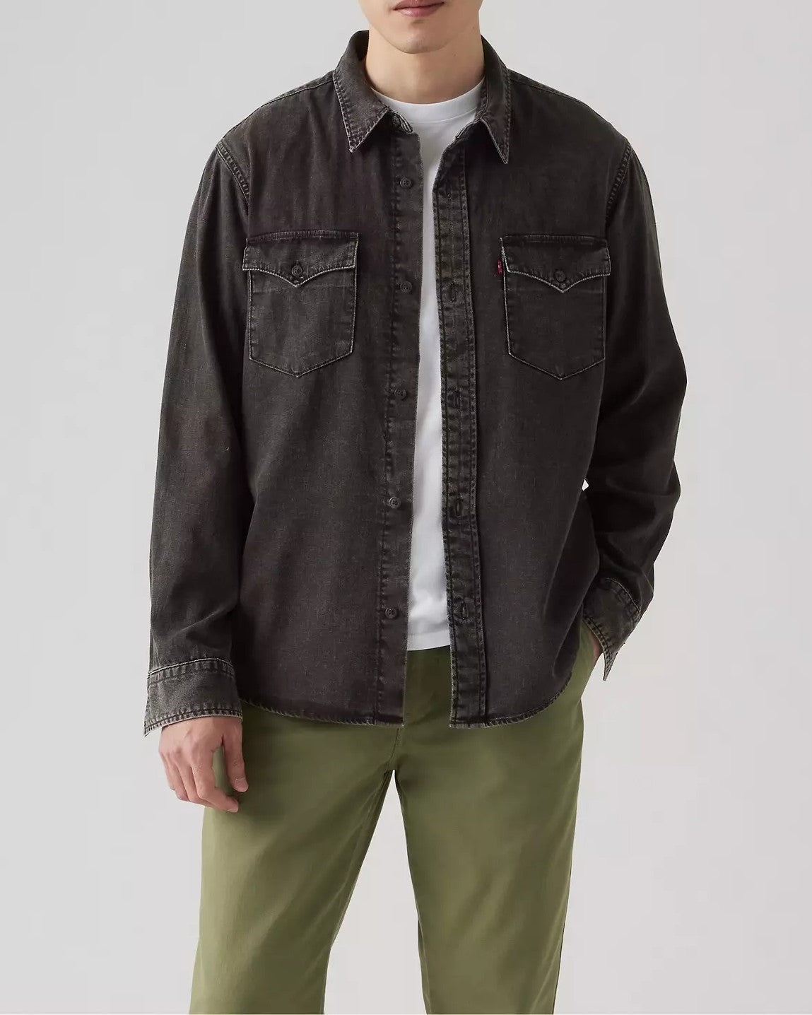 Relaxed Western Skjorta - Cava Washed Black