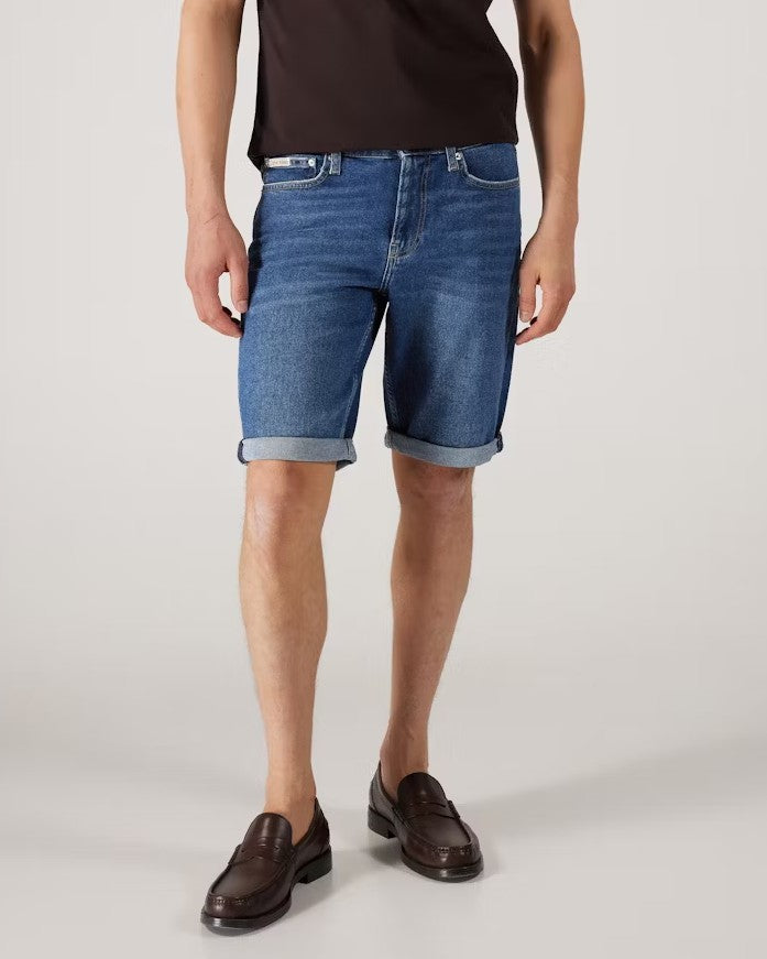 Slim Denim Shorts - Denim Dark