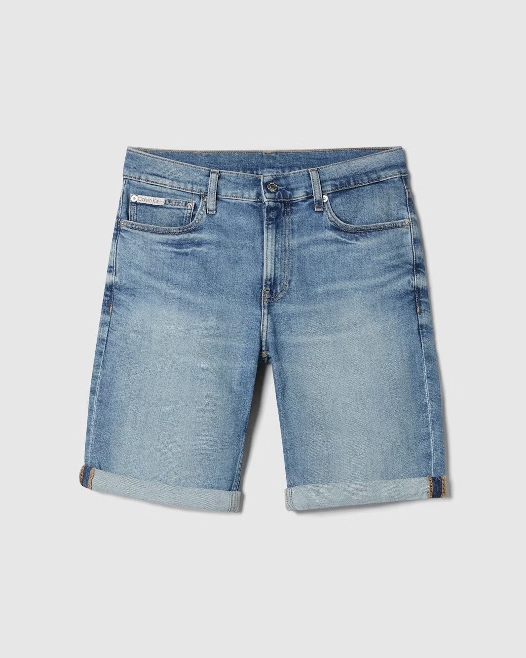 Slim Denim Shorts - Medium Blue