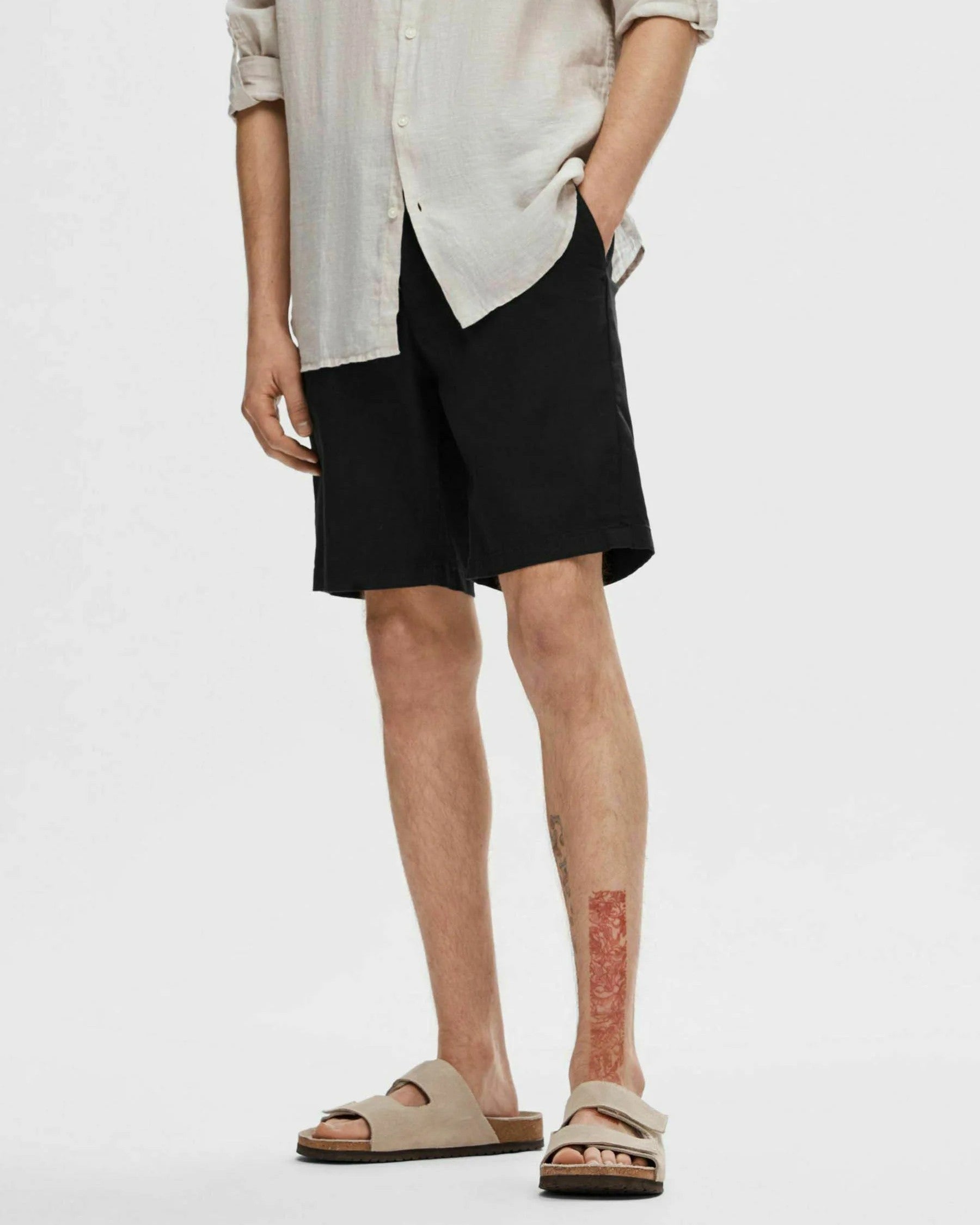 Miles Slim Flex Shorts - Svart
