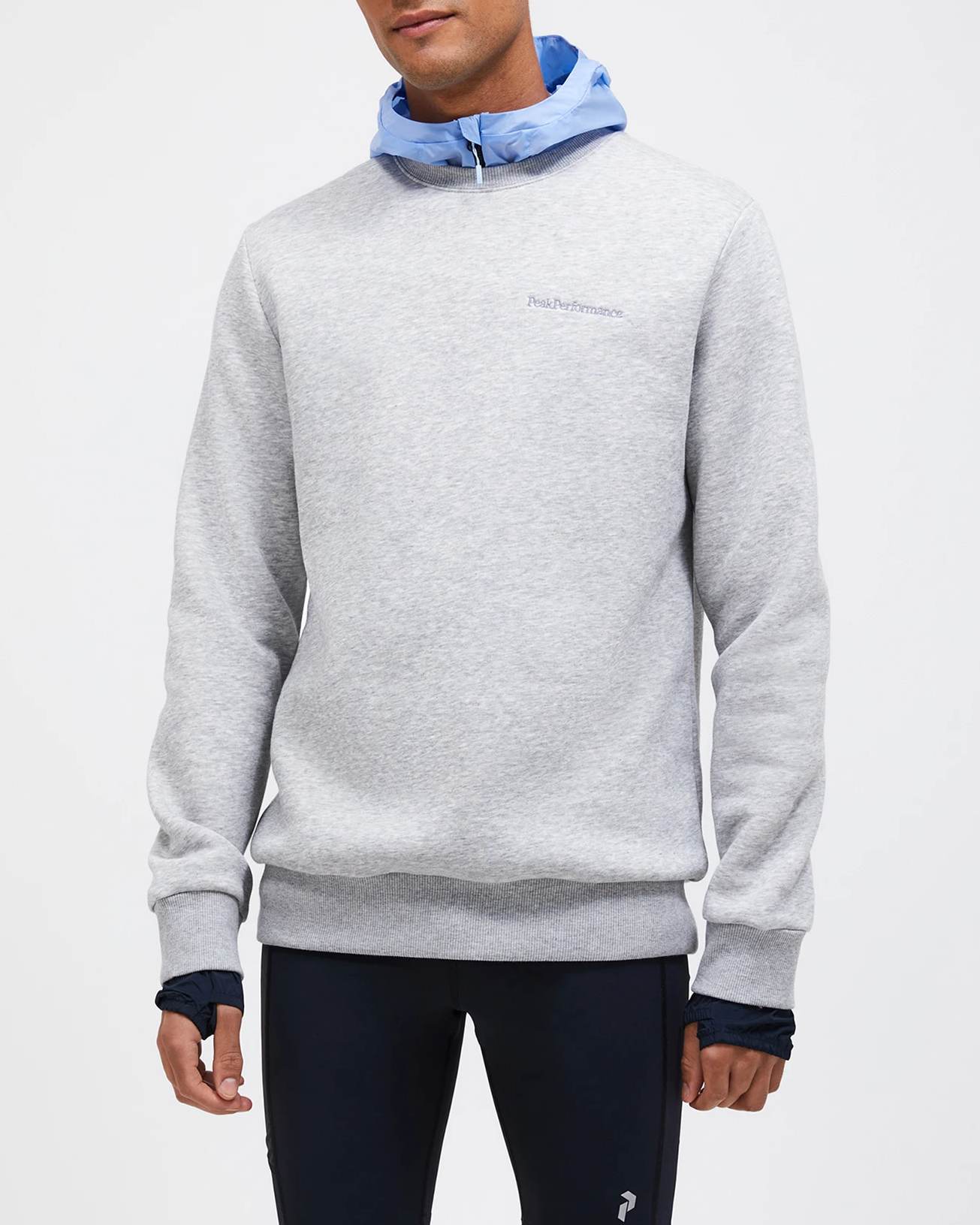 Peak Original Small Logo Sweatshirt - Medium Grey Melange